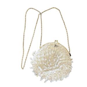 Vintage Joan Bari beaded evening bag with chain